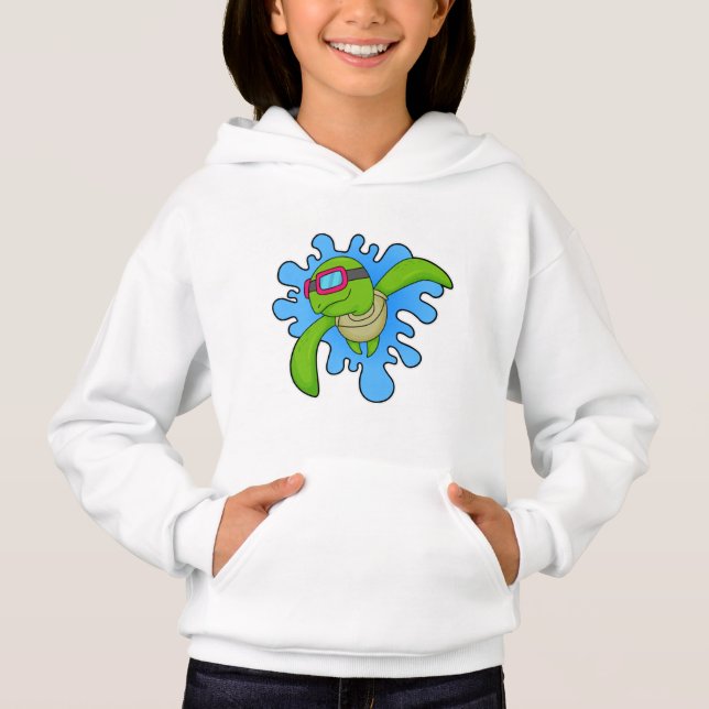 Camiseta Óculos de natação de tartaruga (Frente)