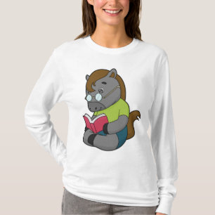 Camiseta Óculos de Nerd de cavalos