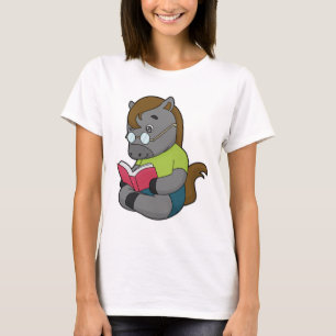 Camiseta Óculos de Nerd de cavalos