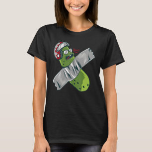 Camiseta Óculos de pepino no dia de picada Comida mulheres