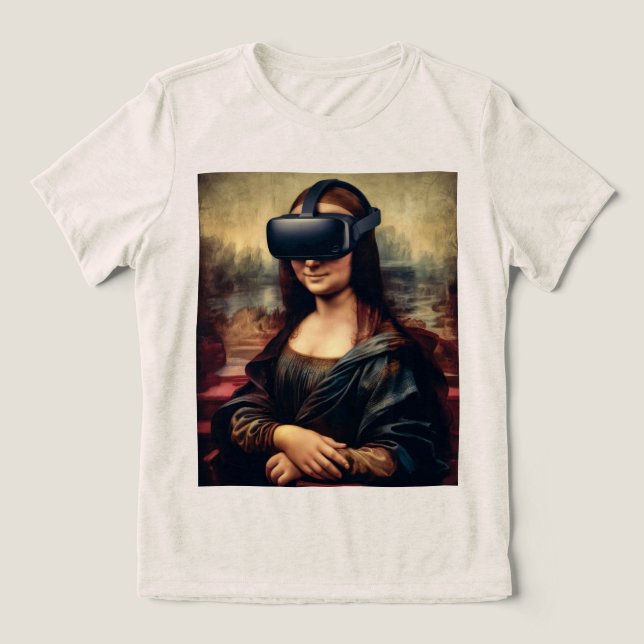 Camiseta óculos de realidade virtual Mona Lisa (Design frontal)