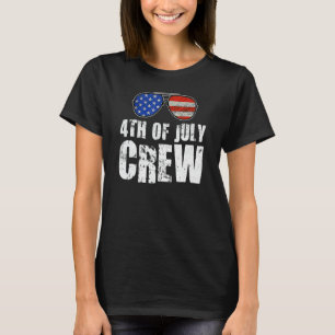 Camiseta Óculos De Sol 4 De Julho Equipe Bandeira Dos EUA P