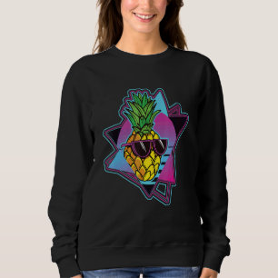Camiseta Óculos de Sol Abacaxi 80s Verão Tropical Vaporwave