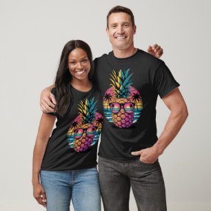 Camiseta Óculos de Sol Abacaxi Aloha Praias Havaí