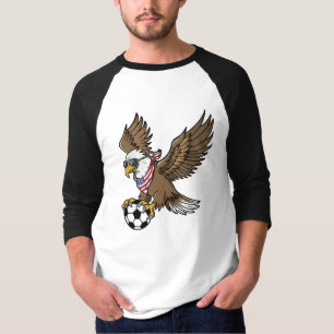 Camiseta Óculos de sol águia legais de futebol EUA Vintage