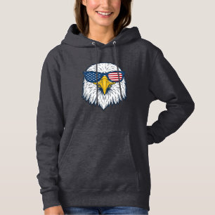 Camiseta Óculos de Sol Águia Patriótica Design Vetorial Vin