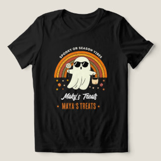 Camiseta Óculos de Sol Assustadores Retro Groovy Fantasma N