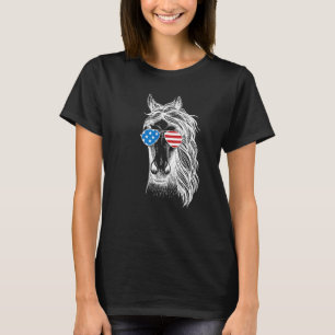 Camiseta Óculos de Sol Aviador Bandeira Patriótica EUA Cava