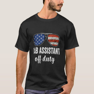 Camiseta Óculos de Sol Bandeira Americana Assistente de Lab