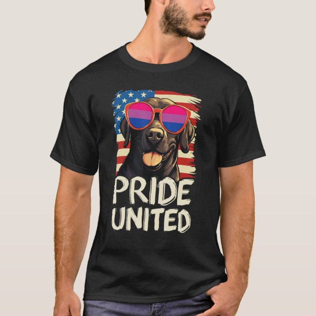 Camiseta Óculos de Sol Bandeira Bissexual Pride United Labr (Frente)