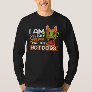 Camiseta Óculos De Sol Caninos Estou Aqui Para Os Cães Quen