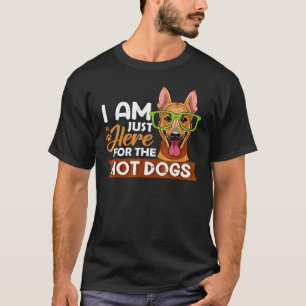 Camiseta Óculos De Sol Caninos Estou Aqui Para Os Cães Quen