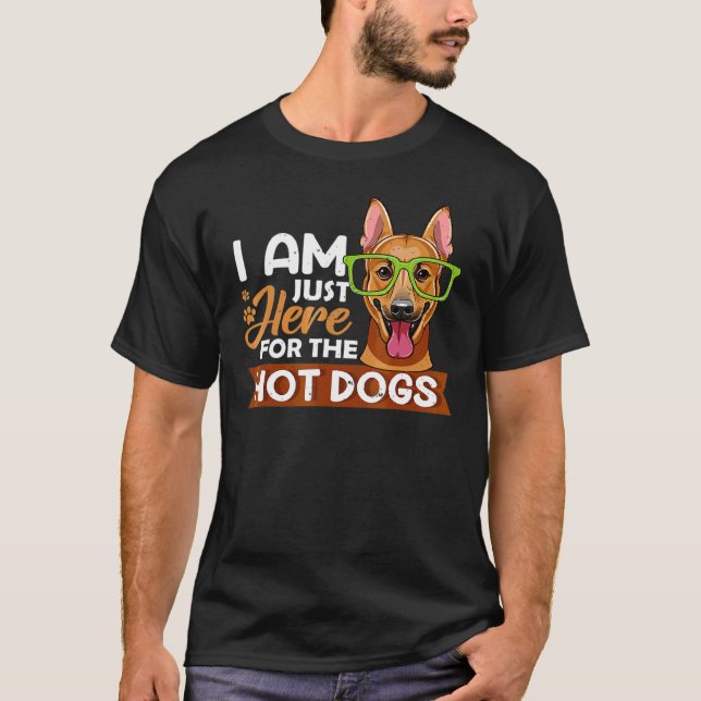 Camiseta Óculos De Sol Caninos Estou Aqui Para Os Cães Quen (Frente)