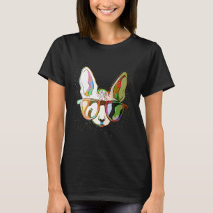 Camiseta Óculos de Sol Colorido Salpico de Tinta Gato Sphyn