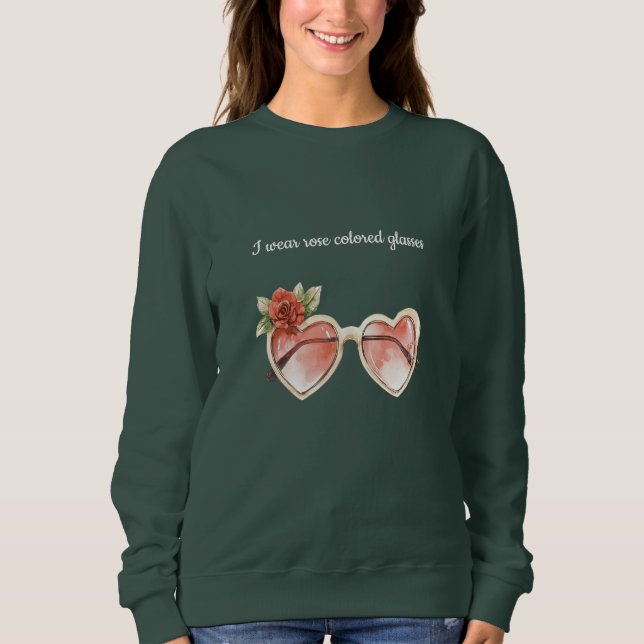 Camiseta Óculos de sol coloridos rosa (Frente)