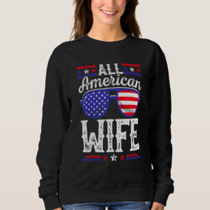 Camiseta Óculos de sol com bandeira dos EUA para mulher tot