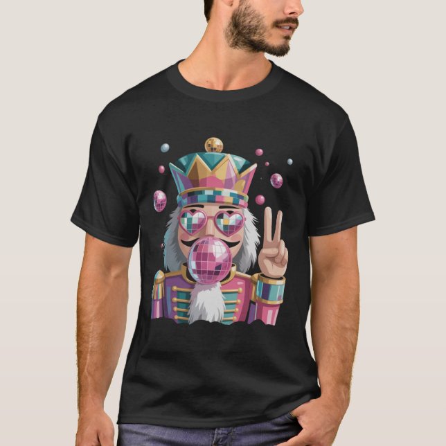 Camiseta Óculos de sol com bola de discoteca de quebra-noze (Frente)