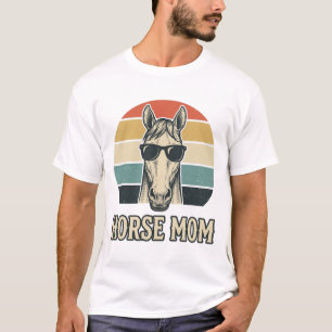 Camiseta Óculos de sol com gravação de Mãe de Cavalo Vintag