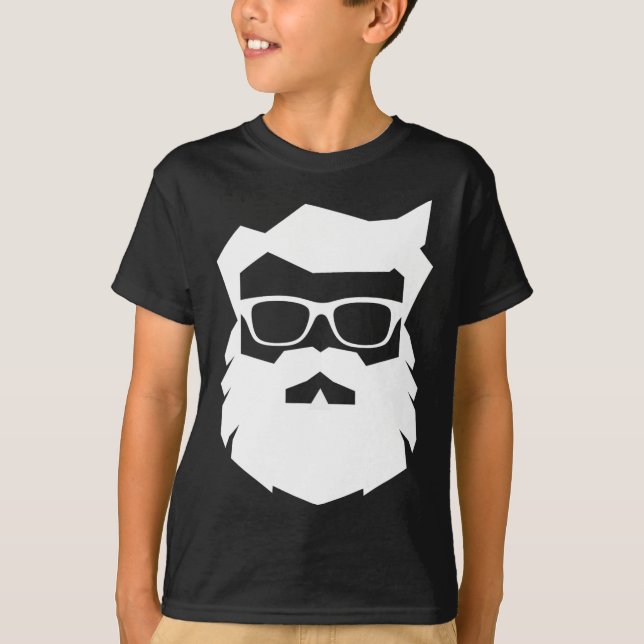 Camiseta Óculos de sol com rosto do Papai Noel e barba Nata (Frente)