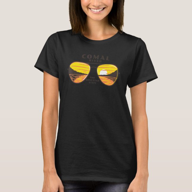 Camiseta Óculos de Sol Comal River Sunset (Frente)