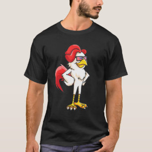 Camiseta Óculos de sol Cool Chicken Bandeira Americana 4 de