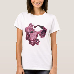 Camiseta Óculos de Sol CRISTAL Rosa com Motivo Artístico