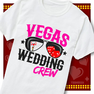 Camiseta Óculos de Sol da Equipe de Casamento de Las Vegas