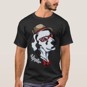 Camiseta Óculos de sol Dalmáticos do Hipster legal