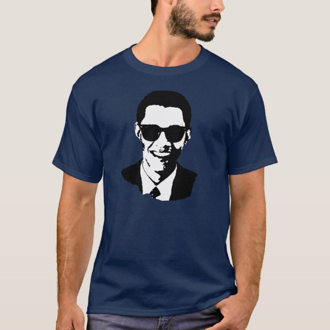 Camiseta Óculos de sol de Barack Obama (Frente)