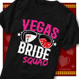 Camiseta Óculos de Sol de Casino Esquadrão da Noiva Vegas
