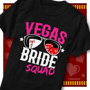 Camiseta Óculos de Sol de Casino Esquadrão da Noiva Vegas