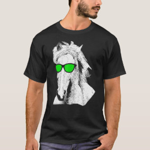Camiseta Óculos de sol de cavalo férias primitivas montando