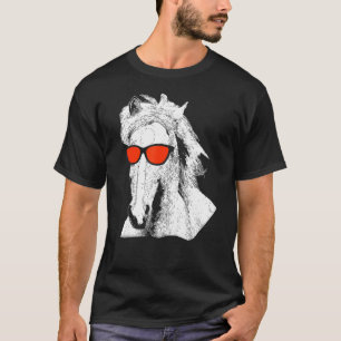 Camiseta Óculos de sol de cavalos férias primitivas cavalan