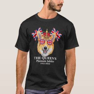 Camiseta Óculos de sol de Corgi fofo Coroa o Platinum J da