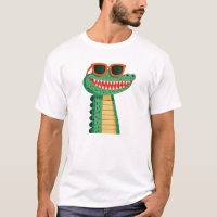 Óculos de sol de crocodilo engraçados, animal de d