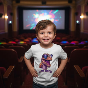 Camiseta Óculos de sol de dinossauro T-Rex legal para crian