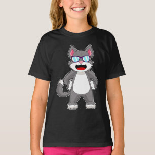 Camiseta Óculos de sol de gato