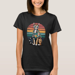 Camiseta Óculos de Sol de Gato Savannah Praia Havaiana Verã