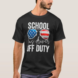 Camiseta Óculos de Sol de Motorista de Ônibus Escolar Fora 