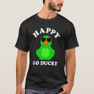 Camiseta Óculos de Sol de Pato de Borracha Verde Feliz Pato