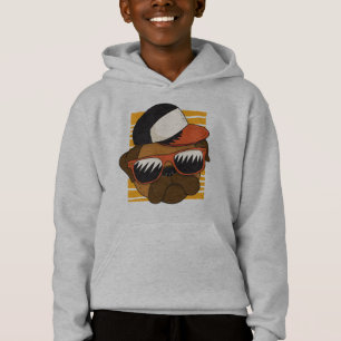 Camiseta Óculos de Sol de Pug Design de Cabeça