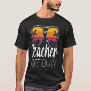 Camiseta Óculos de Sol de Serviço Professor Praia Verão
