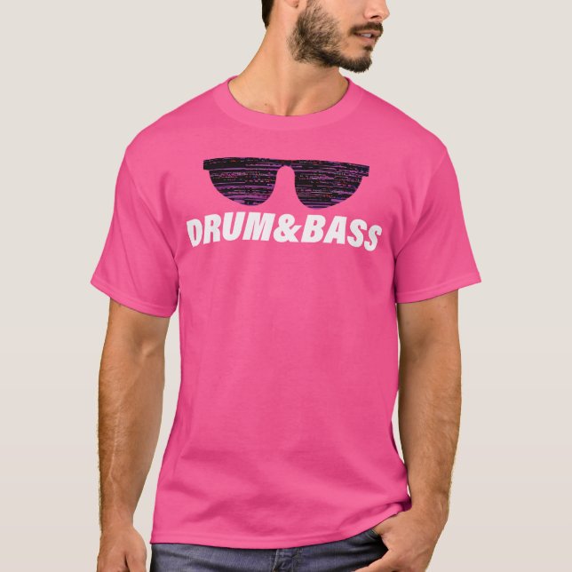 Camiseta Óculos De Sol De Tambor E Bass (Frente)
