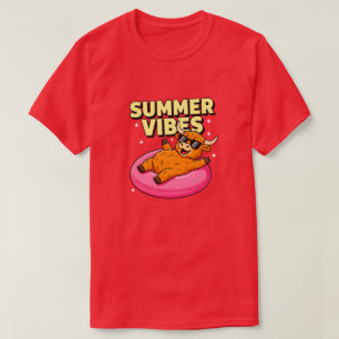 Camiseta Óculos de Sol de Vacas das Terras Altas com Vibraç