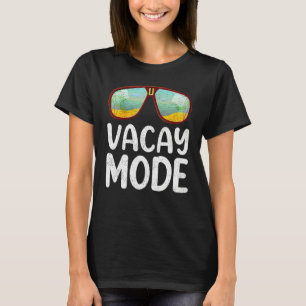 Camiseta Óculos de Sol de Verão Praia do Pôr do Sol Férias