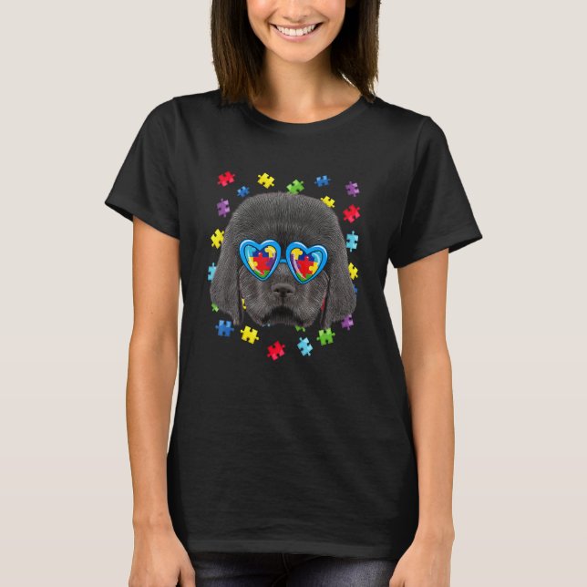 Camiseta Óculos de sol divertidos para cães Newfoundland co (Frente)