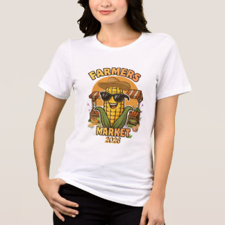 Camiseta Óculos de Sol Divertidos Personagem de Milho do Me