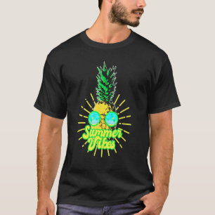 Camiseta Óculos de sol do abacaxi praia no Havaí, vitelas d