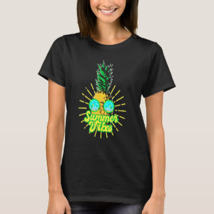 Camiseta Óculos de sol do abacaxi praia no Havaí, vitelas d