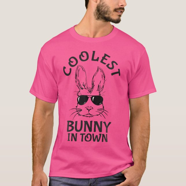 Camiseta Óculos de Sol do Coelho Mais Fixe da Cidade Menino (Frente)